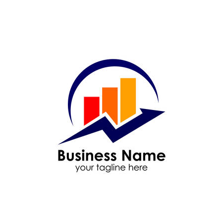 Finance logo template. accounting logo template.  charts iconのイラスト素材
