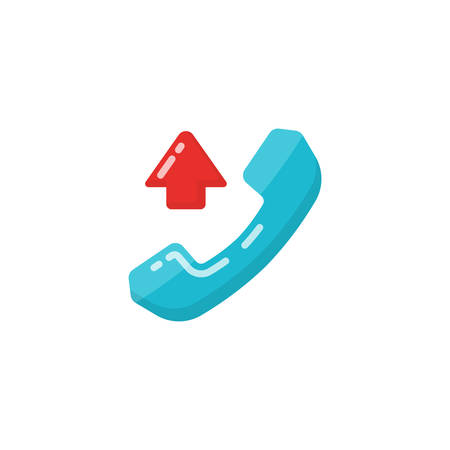 Vector Phone outgoing call Icon. contact and support icon vector designsのイラスト素材