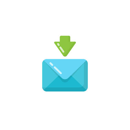 incoming message envelope icon design. email received icon designsのイラスト素材