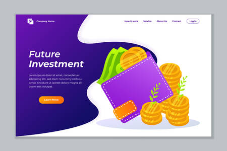money investment web banner background vector templateのイラスト素材