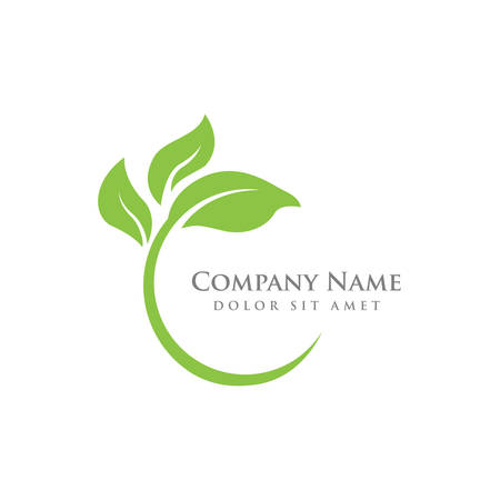 nature green leaf element vector icon. green leaves vector symbol designのイラスト素材