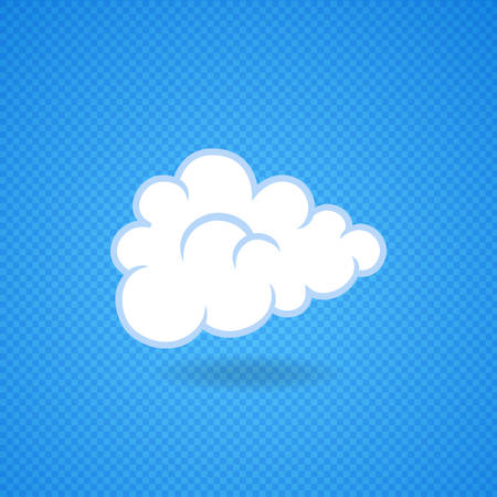 Cartoon clouds on blue backgroundのイラスト素材