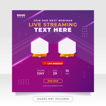 Digital marketing live webinar and business social media post template.のイラスト素材