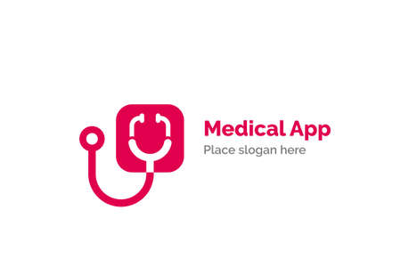 Stethoscope icon design illustration. Health and medicine logo template.のイラスト素材