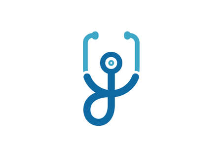 Stethoscope icon design illustration. Health and medicine logo template.のイラスト素材