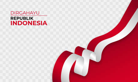 Happy Indonesia independence day background banner design.のイラスト素材
