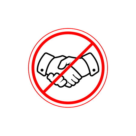 No handshake icon sign symbol. No dealing. No collaborationのイラスト素材