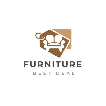 Creative furniture logo design template. Sofa logo design.のイラスト素材