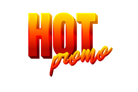 Hot promo text style effect. Editable text effectのイラスト素材