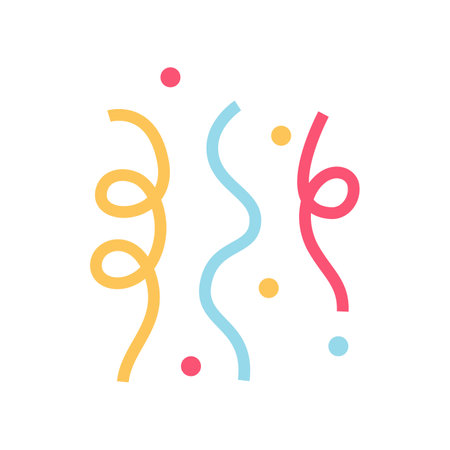 confetti icon illustration vector for decoration elementのイラスト素材