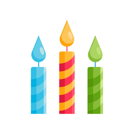 candle icon illustration. Birthday icon element decorationのイラスト素材