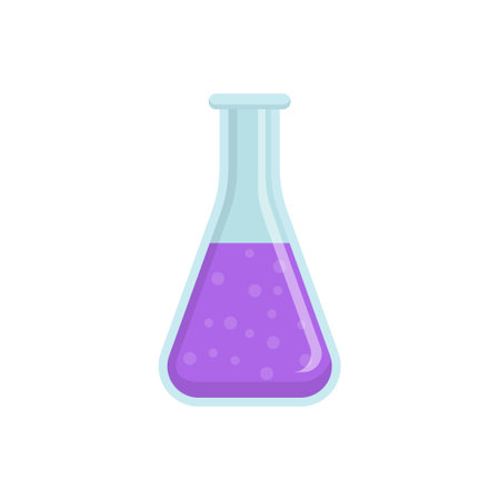 laboratory glassware equipment vector illustration in flat style design