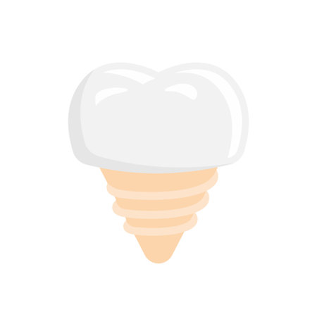 Dental implant vector illustration. Tooth care icon sign symbolのイラスト素材