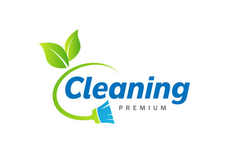 Cleaning service logo design template vector. Suitable logo for cleaning service and window cleaner companyのイラスト素材