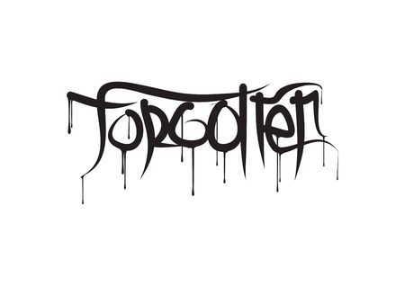 Forgotten lettering text. Modern calligraphy style vector illustration.のイラスト素材