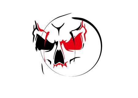 monster on white background in vector illustrationのイラスト素材