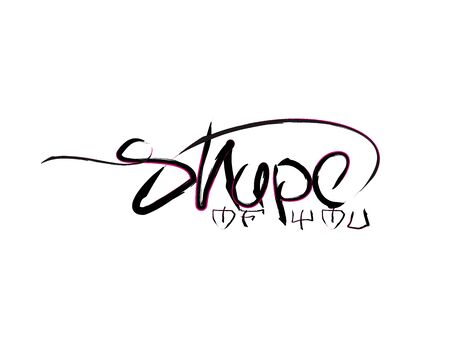 Shape Of You lettering text on white background in vector illustrationのイラスト素材