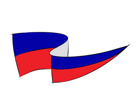 Haiti flag on white background in vector illustrationのイラスト素材