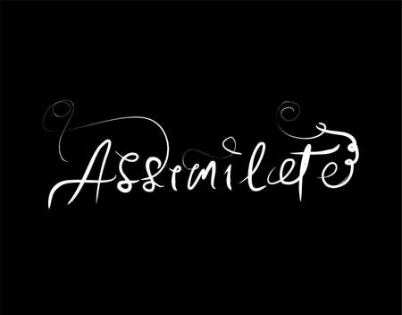 Halloween Lettering Text on black background in vector illustrationのイラスト素材