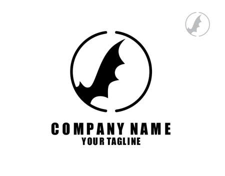 bat wings Logo on white background in vector illustrationのイラスト素材