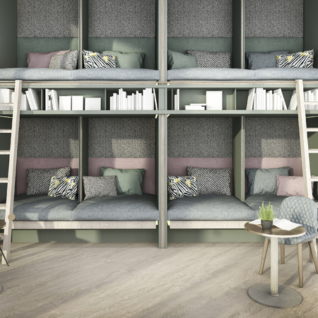 3d rendering mock up frame in living room library