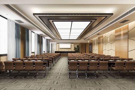 3d rendering seminar executive room in hotelの写真素材