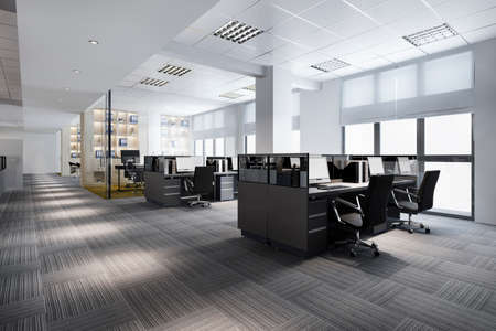 3d rendering business meeting and working room on office buildingの写真素材