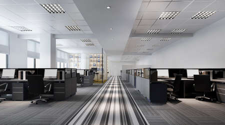 3d rendering business meeting and working room on office buildingの写真素材