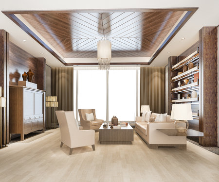 3d rendering luxury business meeting and working room in executive officeの写真素材