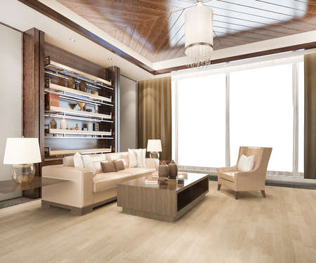 3d rendering luxury business meeting and working room in executive officeの写真素材