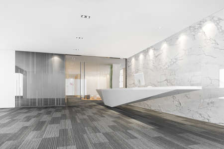 3d rendering modern luxury hotel and office reception and lounge  hallの写真素材