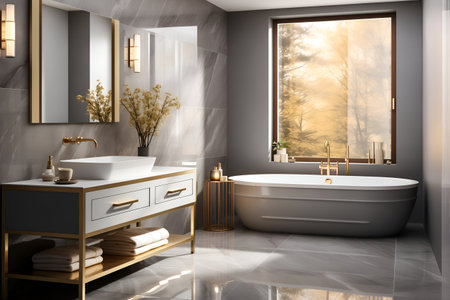 luxury wood and marble toilet and bathroom with built inの素材