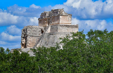 Pyramid of the Magician (Mexico) Uxmal 1の写真素材