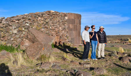 Lagarto chullpa, the most famous Sillustani tomb 31のeditorial素材