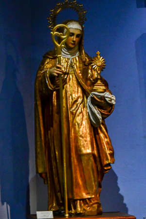 The interior of the Saint Francis Monastery and the  Basilica Cathedral of Lima, otherwise Lima...