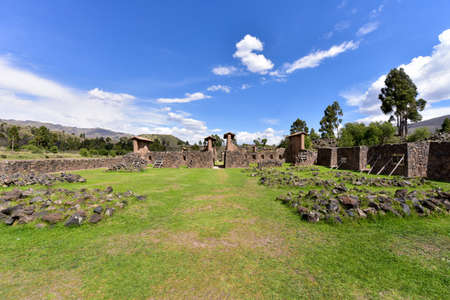 Raqch'i or theTemple ofWiracocha is an Inca archaeological site located south ofCusco.Viracocha was considered by theInca to be the creator deity having emerged from Lake Titicaca to create the worldの写真素材