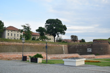 View Alba Carolina Fortress is the heart of the city of the Great Union of Romans- Alba Iulia, the Fortress that does not speak today, through the strength of its walls, about the Roman pastのeditorial素材