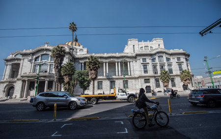 View in Mexico City- buildings Mexico City is the capital and largest city of Mexico and the most-populous city in North America. Mexico City is one of the most important cultural and financial centreのeditorial素材