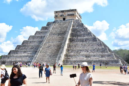 The Kukulkan Pyramid, also known as El Castillo or the Temple of Kukulkan, is a Mesoamerican pyramid...