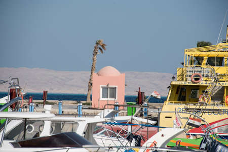 Yachts and ships on the Red SeaThe name comes from the seasonal explosions of the red cyanobacterium...