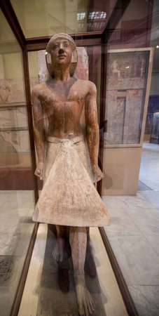 The Egyptian Museum of Antiquities -Cairo- (inside view), contains many important pieces of ancient Egyptian history. It houses the world's largest collection of pharaonic antiquitiesのeditorial素材