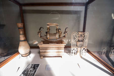 The Egyptian Museum of Antiquities -Cairo- (inside view), contains many important pieces of ancient...