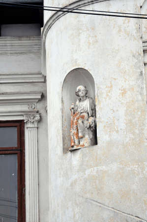 Statues placed in the cornices of the Moanga house with carefully crafted details that show the love of beauty of the boyar Moanga, but also of the Frumueanu family, the last owner of the monument.のeditorial素材