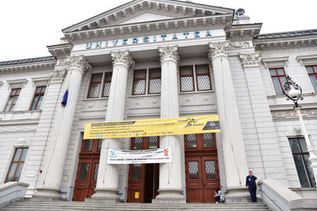 The historical center of Craiova includes historical monument buildings dating from the XV-XIX centuries combined with the modern style of others built in the XX centuryの写真素材