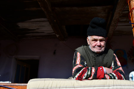 Santa Nicolae from the Costoboci tribe, descendant of the free Dacian warriors, legendary wolves left unconquered by the Roman legionsのeditorial素材