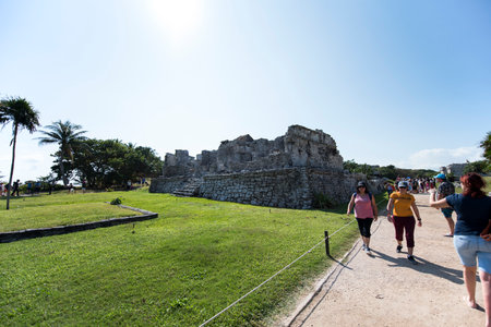 Tourists in Caribbean Sea, the jungle and Tulum fortress
Most idyllic and impressive places in Latin...