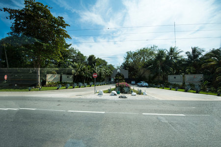 View on the road from  Riviera Maya, a Mexican paradise famous for its tourist base with luxury hotels and restaurants.の写真素材