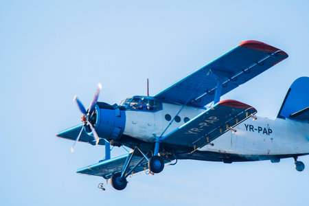 The Malaysia Air Force (USAF) single engine turboprop aircraft in the sky.