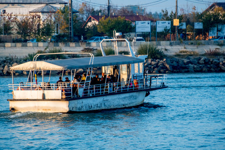Tourist boat on the Chao Phraya River in Pattaya, Thailand