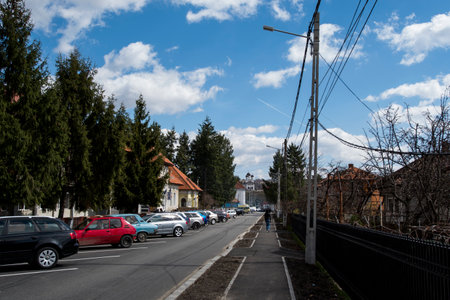 Street in the center of Tbilisi, Georgiaの写真素材